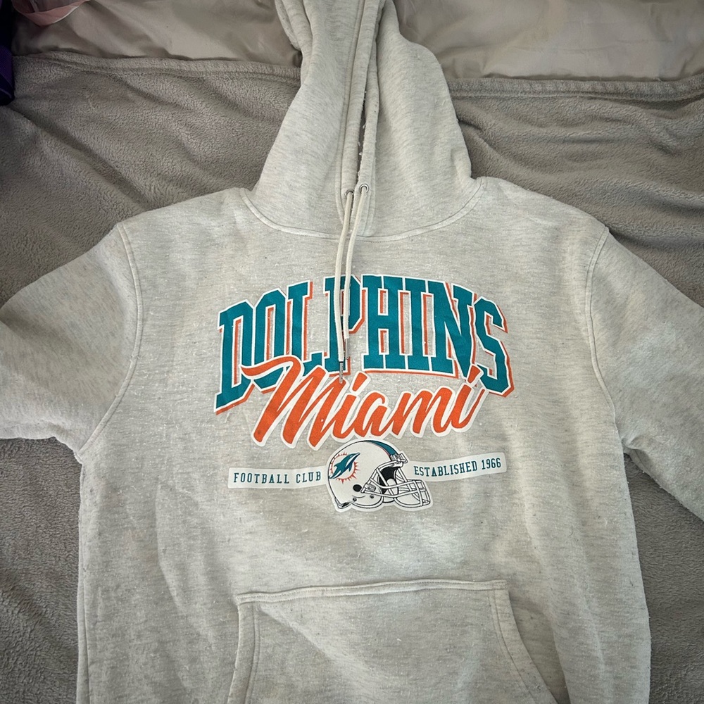 Gray Miami Dolphins Hoodie